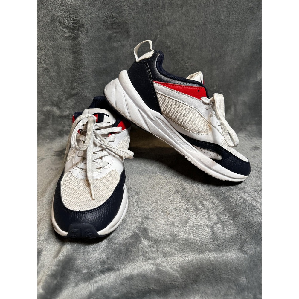 Champion Kinna Retro Shoes Youth Size 7Y White Navy Red Sneakers‎ CAS10780Y